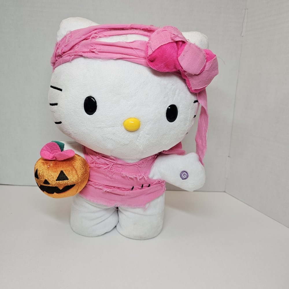 Sanrio Hello Kitty Mummy Halloween Side‎ Stepper 12" Plush.